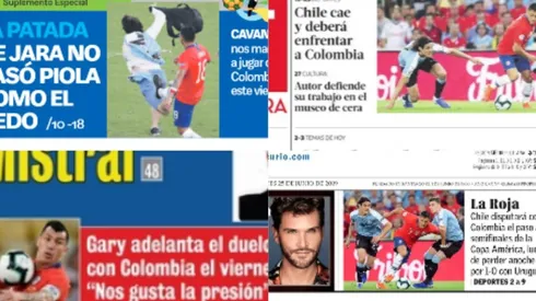 Los principales medios impresos informaron la caída de Chile ante Uruguay