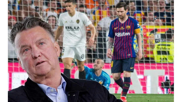 Louis van Gaal le dio con todo a Lionel Messi (Fotos: Getty Images)