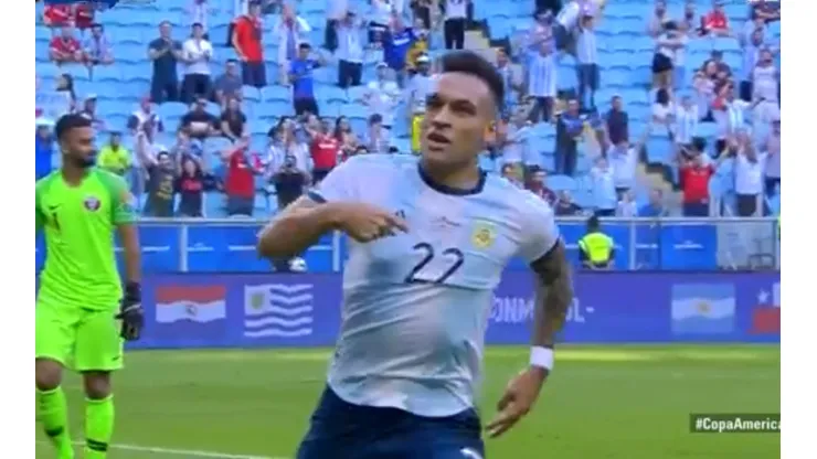 Gol de Lautaro Martínez para Argentina
