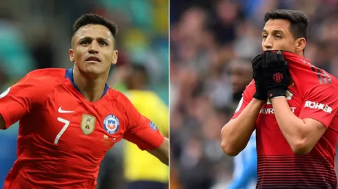 Alexis Sánchez en sus dos momentos de la temporada: la rompe en Chile y lo pasa mal en el Man U