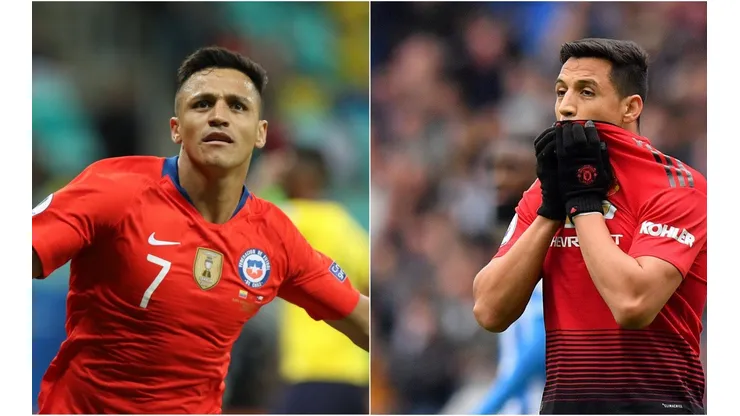 Alexis Sánchez en sus dos momentos de la temporada: la rompe en Chile y lo pasa mal en el Man U