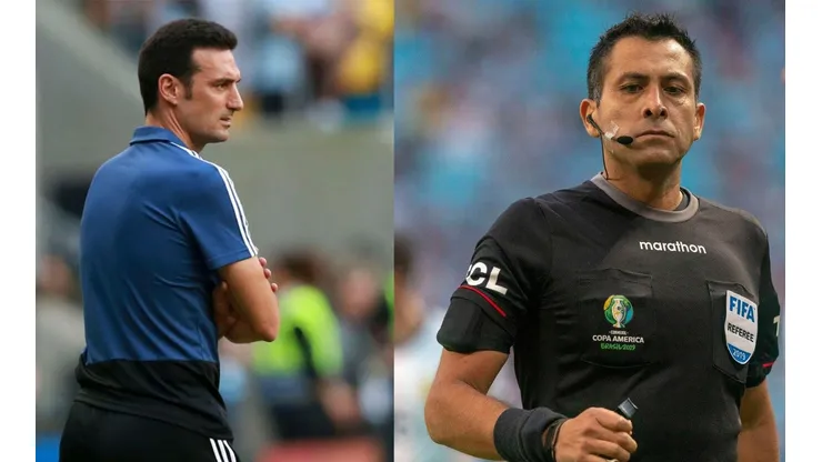 Los protagonistas del hito (Foto Scaloni/Getty - Bascuñán/Agencia Uno)