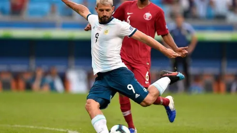 Sergio Agüero anotó el 2-0 ante Qatar (Foto: Getty Images)