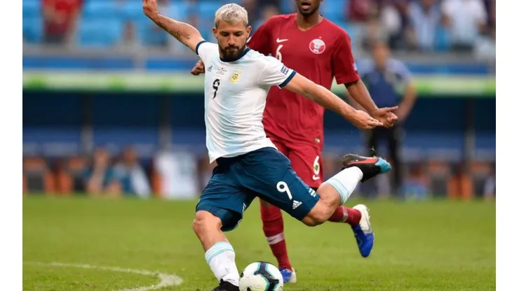 Sergio Agüero anotó el 2-0 ante Qatar (Foto: Getty Images)
