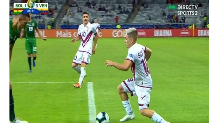 Soteldo dio una gran asistencia a Martínez