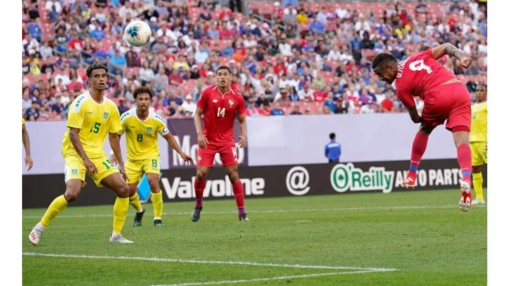 Gabriel Torres anotó de cabeza ante Guyana (Foto: Getty Images)