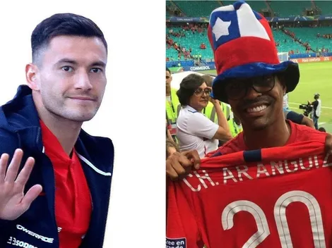 Charles regala su camiseta a compañero brasileño y lo tiene alentando a La Roja