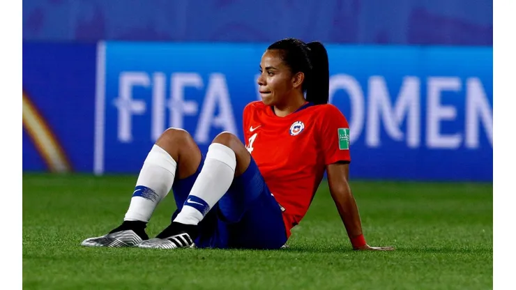 Pancha Lara se lamenta tras el pitazo final.