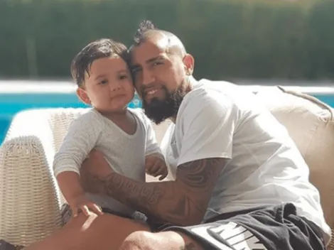 Vidal saca pecho por su hijo menor: "Con 2 años ya eres un crack"