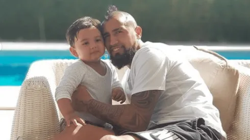 Vidal junto a su hijo Emiliano