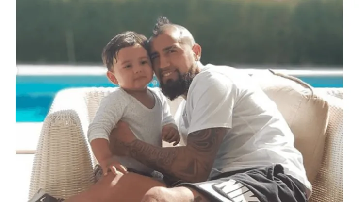 Vidal junto a su hijo Emiliano