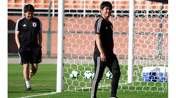 El técnico de Japón durante los entrenamientos en Brasil (Foto: Getty Images)