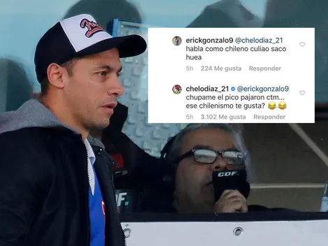 Sin cadena: Díaz hizo bolsa a “chilenismos” a un hincha que lo insultó