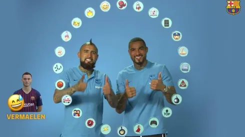 Vidal y Boateng tuvieron que jugar con emojis