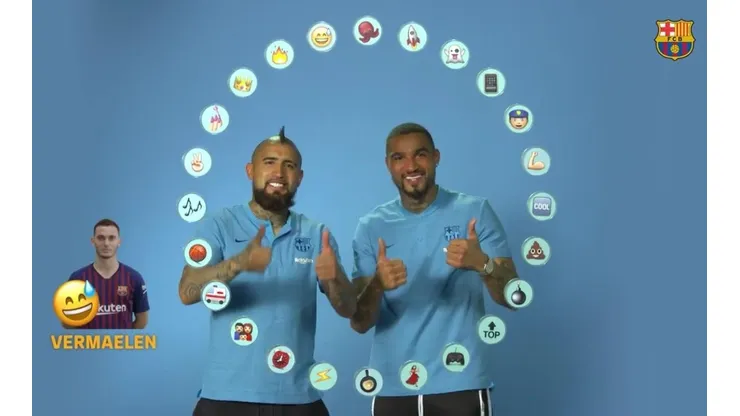 Vidal y Boateng tuvieron que jugar con emojis