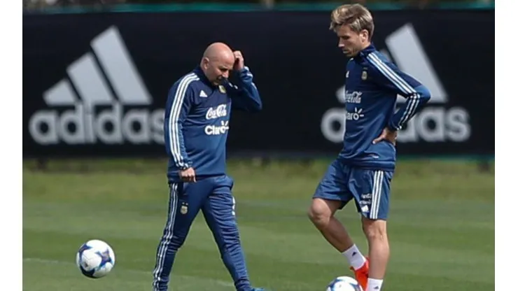 Sampaoli y Biglia en Argentina.
