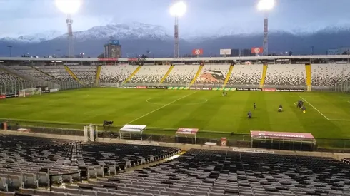 Así luce la cancha David Arellano a espera del duelo por Copa Chile.