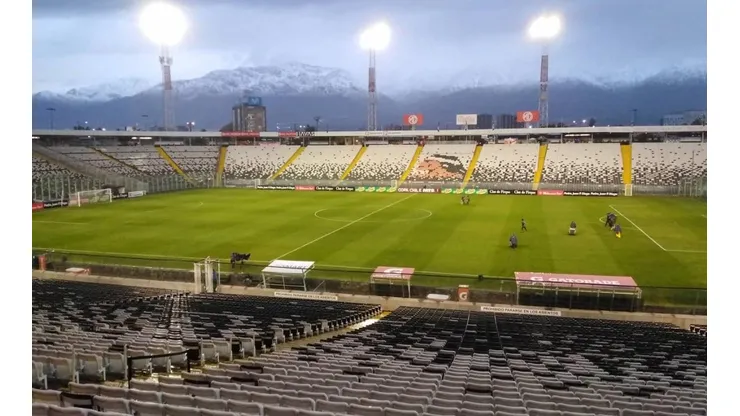 Así luce la cancha David Arellano a espera del duelo por Copa Chile.