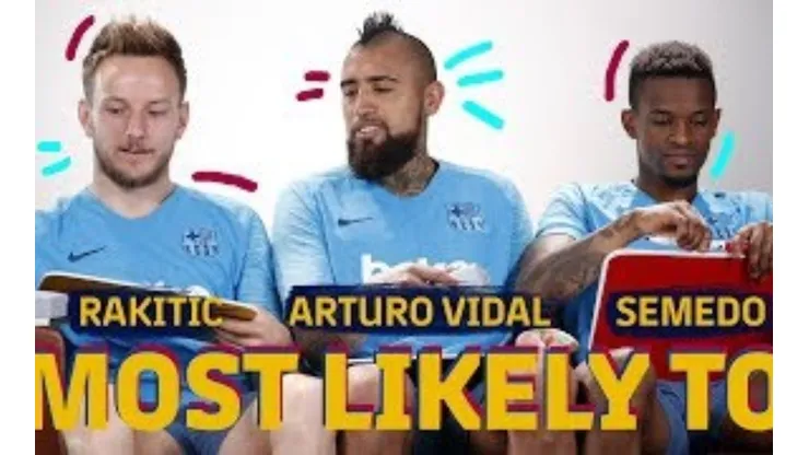 Rakitic, Vidal y Semedo pasaron un grato momento con locas preguntas