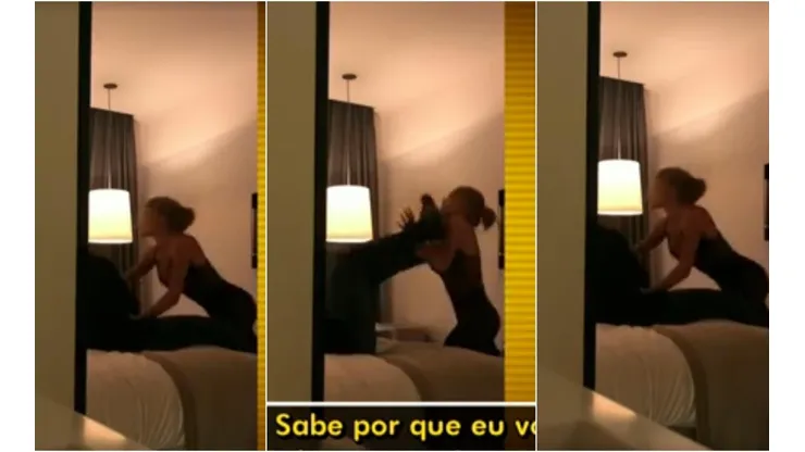 El momento en que Neymar golpea a su demandante.