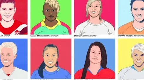 Francisca Lara -en la última fila- junto al resto de las participantes del Mundial (Foto: New York Times)