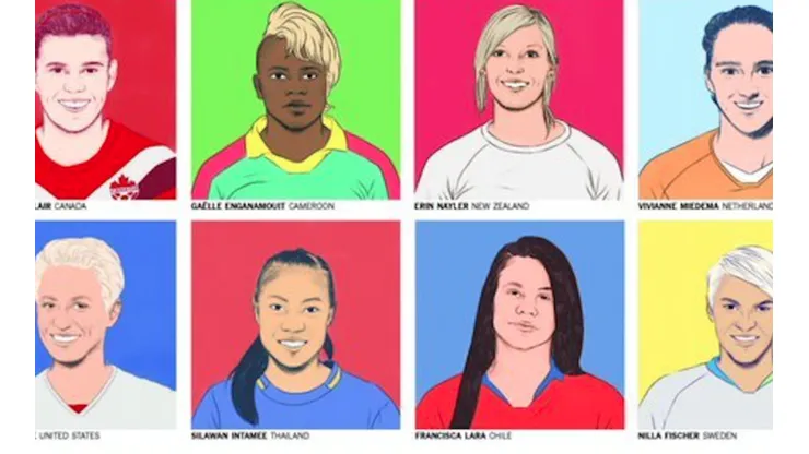 Francisca Lara -en la última fila- junto al resto de las participantes del Mundial (Foto: New York Times)