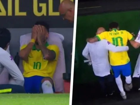 Neymar sale lesionado y entre lágrimas del partido ante Qatar