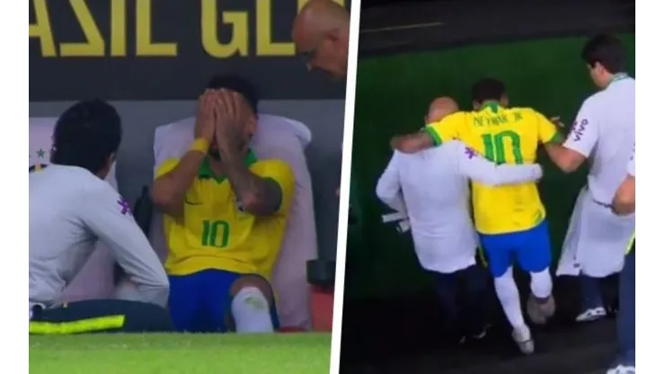 Neymar sale lesionado ante Qatar