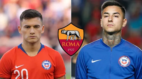 Charles Aránguiz y Erick Pulgar miran a la capital italiana