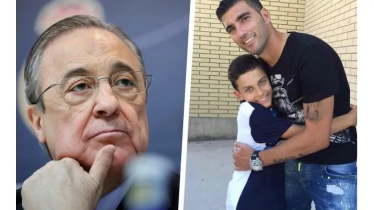 Florentino Pérez apadrina al hijo de la Perla Reyes en el Real Madrid