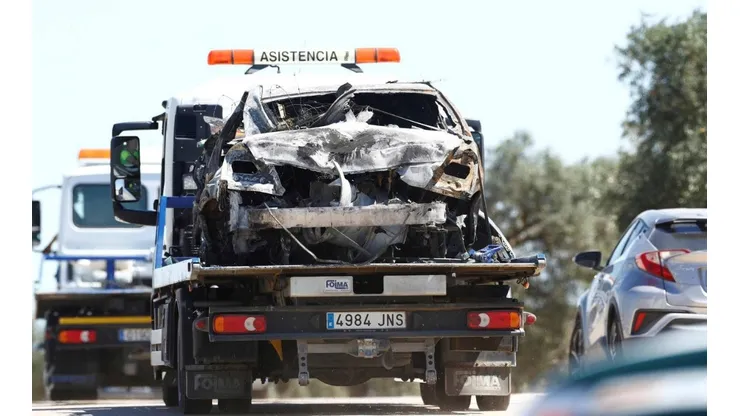 Así quedó el Mercedes Bravus de La Perla Reyes después del accidente