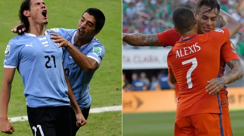 Delanteras de Uruguay vs Chile