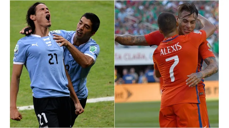 Delanteras de Uruguay vs Chile