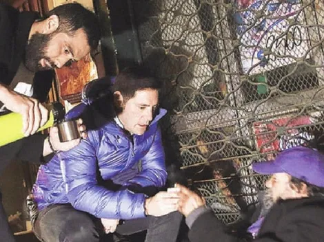 Claudio Bravo acompaña a Pancho Saavedra en una noche solidaria por las calles de Santiago