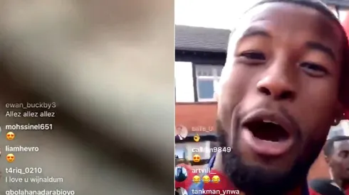 Wijnaldum en transmisión de Instagram