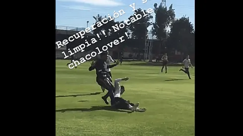 Insaurralde contra Junior en el amistoso