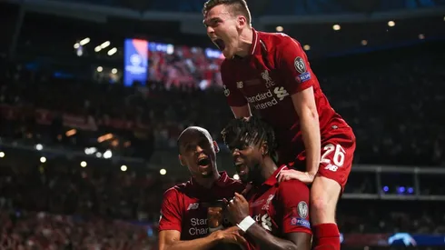 Celebración del segundo gol del Liverpool