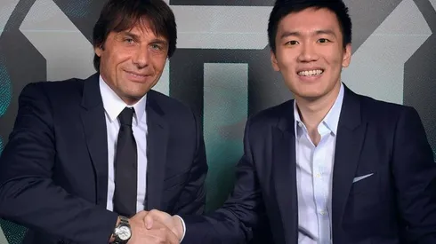 El apretón de manos entre Antonio Conte y el dueño de Inter, Steven Zhang