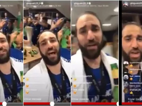 Higuaín canta "We are the Champions, oh my god (?)" con el peor inglés de la historia
