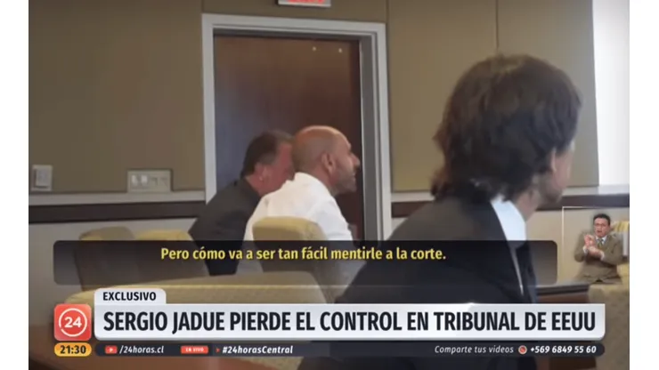 Sergio Jadue reclamó molesto por la sanción interpuesta en su contra