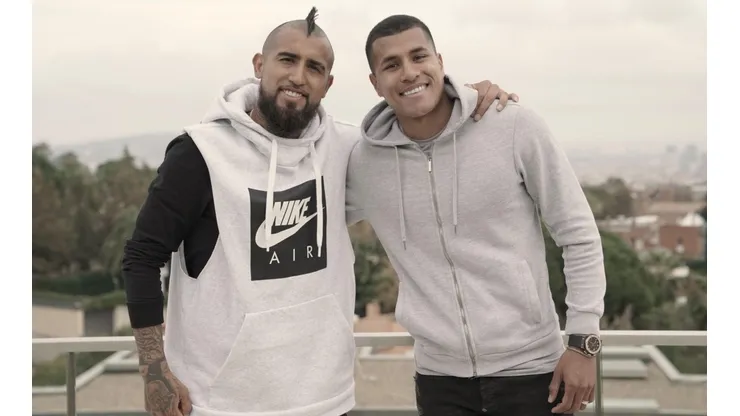 Arturo Vidal y Jeison Murillo en Barcelona
