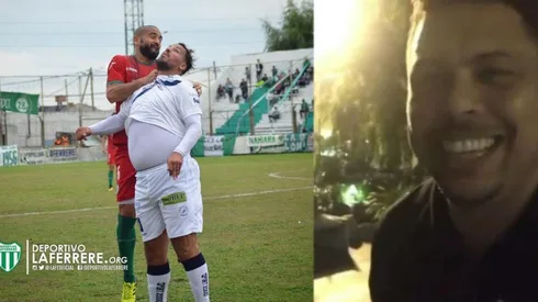 Ronaldo le presta ropa a Fabbiani.