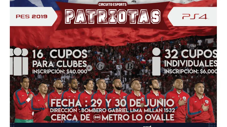 Participa en Patriotas: torneo individual y de clubes en PES 2019