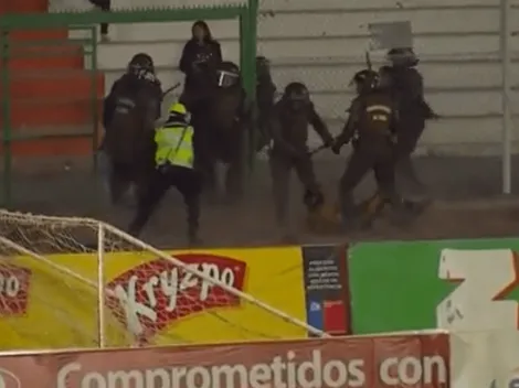 Hinchas de Coquimbo intentan invasión y Carabineros los reduce a palo limpio