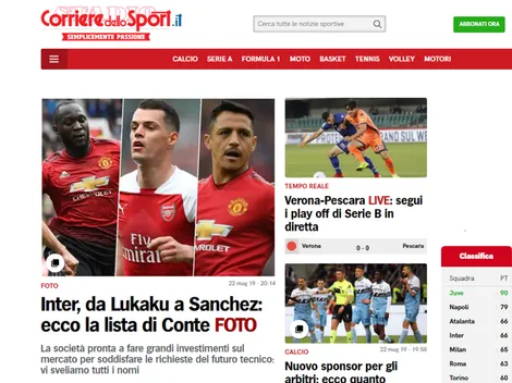 Corriere dello Sport: Alexis llegará al Inter de la mano de Antonio Conte