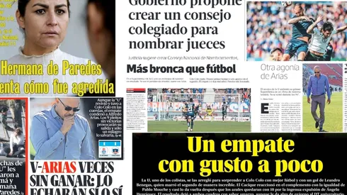 Las portadas del clásico no estuvieron dentro de la cancha