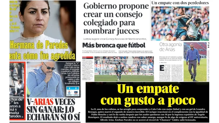 Las portadas del clásico no estuvieron dentro de la cancha