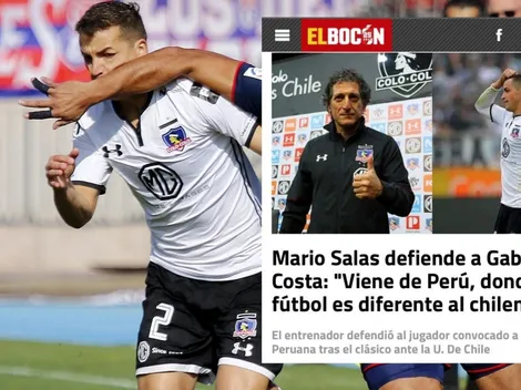 Prensa peruana destaca férrea defensa de Mario Salas a Gabriel Costa