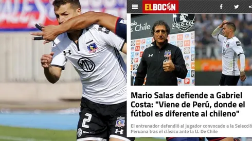 Prensa peruana destaca férrea defensa de Mario Salas a Gabriel Costa