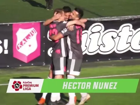 ¡Gol chileno en Estonia! El ex wanderino Héctor Núñez debuta en las redes de la liga báltica